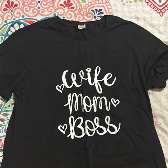 Black Wife Mom Boss Women's Top - Picture 1 of 1